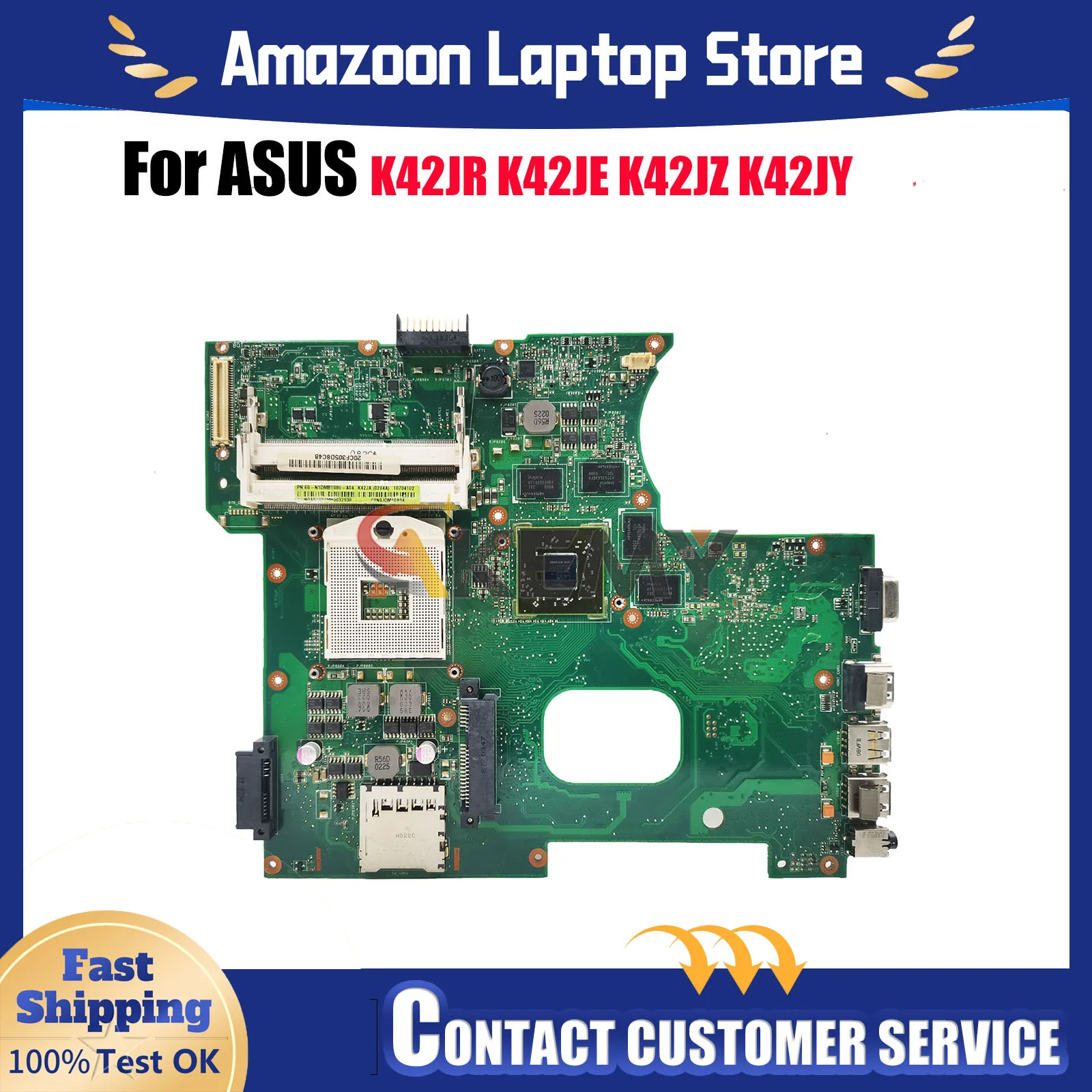

K42JR Материнская плата для ноутбука ASUS K42JC K42J K42JR K42JZ K42JZ X42J K42JE K42JA K42JP A42J K42JY Материнская плата 100% тестовая быстрая доставка