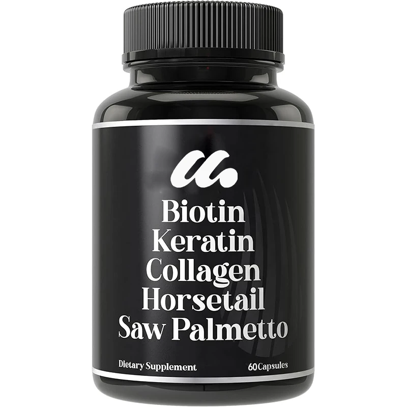 Biotin+keratin+collagen+horsetail+sawtooth palm. Advanced 5-in-1 hair growth supplement, capsule suitable for both women and men