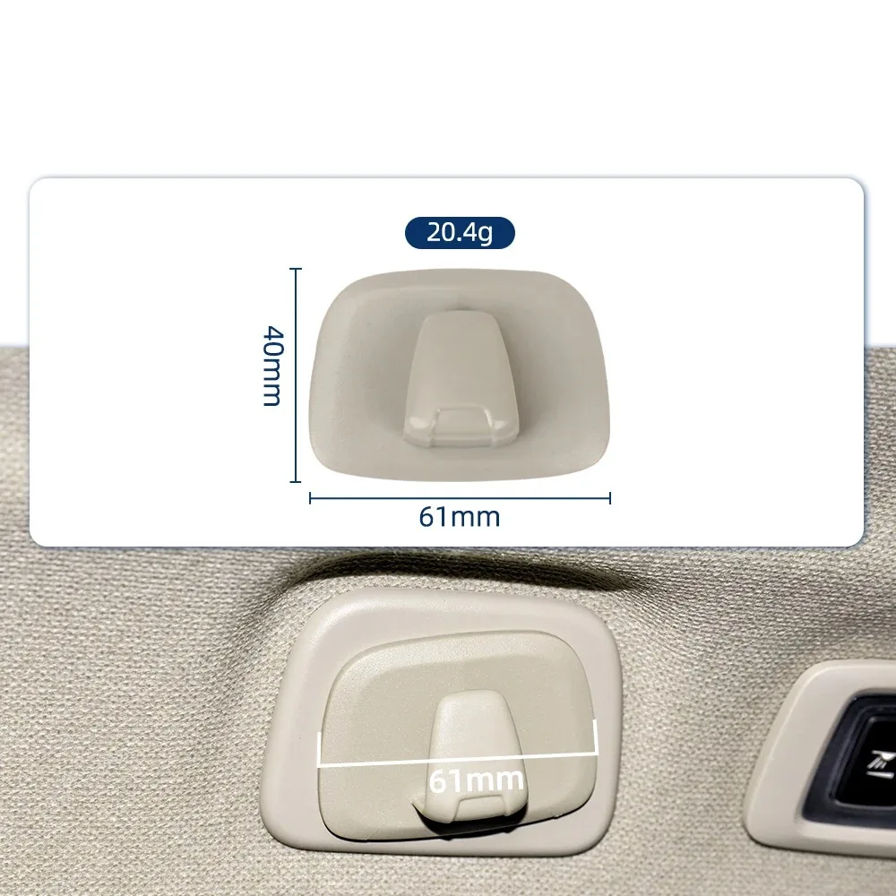 Gancho para abrigo para ropa de techo de coche, izquierdo/derecho, Beige/negro, apto para Volvo XC40 XC60 XC90 S90 V90 32226342
