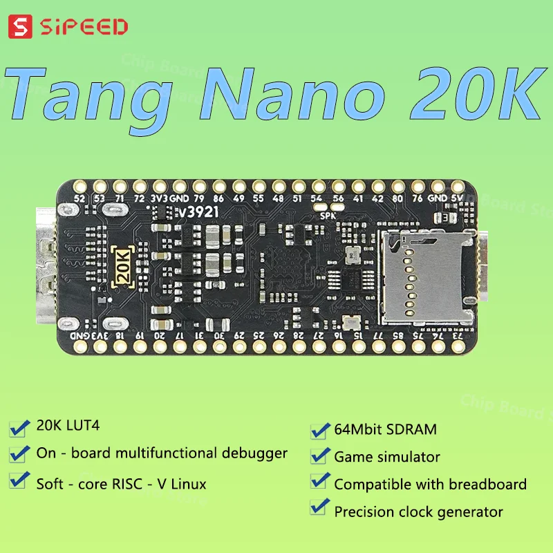 

Sipeed Tang Nano 20K FPGA Board RISCV Linux Retro Game Player Open-Source Emulator Linux MINI GW2AR-18 GOAI Gowin