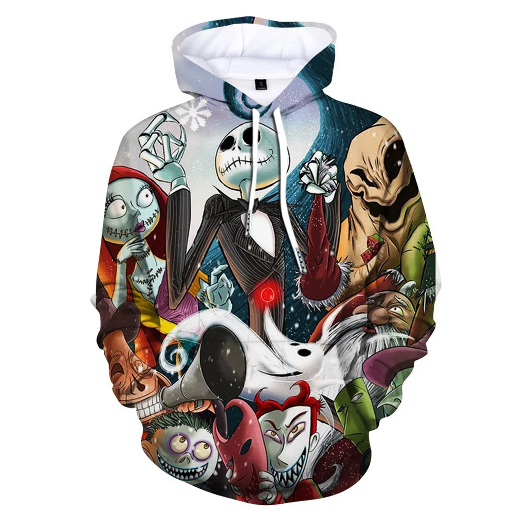 2024 New Women Men\'s Fashion Nightmare Before Christmas Horror Casual Child Sweatshirts Boys Girls Hoodies Children\'s Clothing