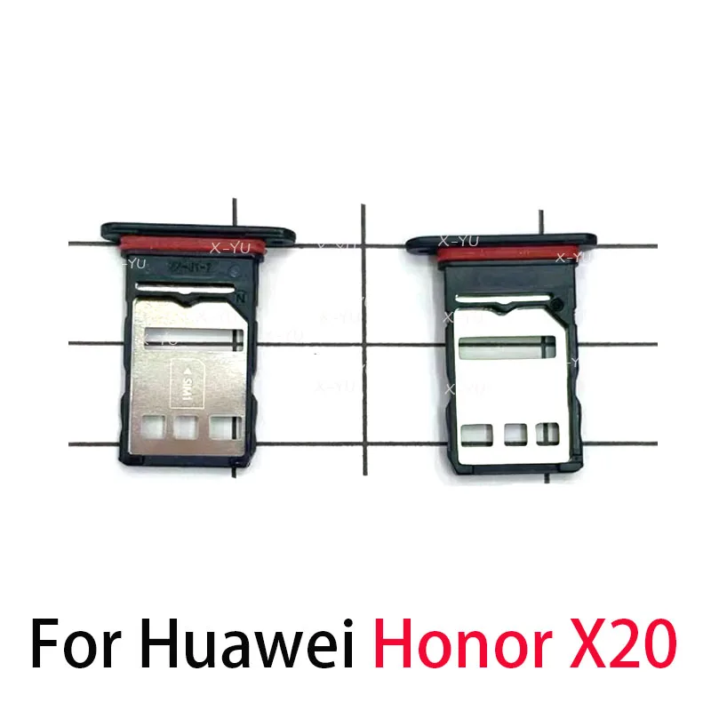 Para Huawei Honor X10 X20 Max ranura para tarjeta Sim soporte de bandeja lector de tarjetas Sim