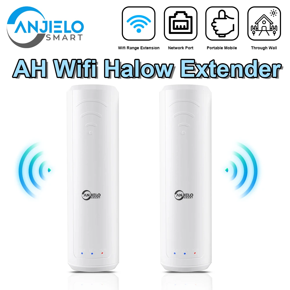 anjielosmart extensor de halow wifi para casa apartamento escritorio exterior fazenda longa distancia amplificador de faixa wifi movel portatil 01