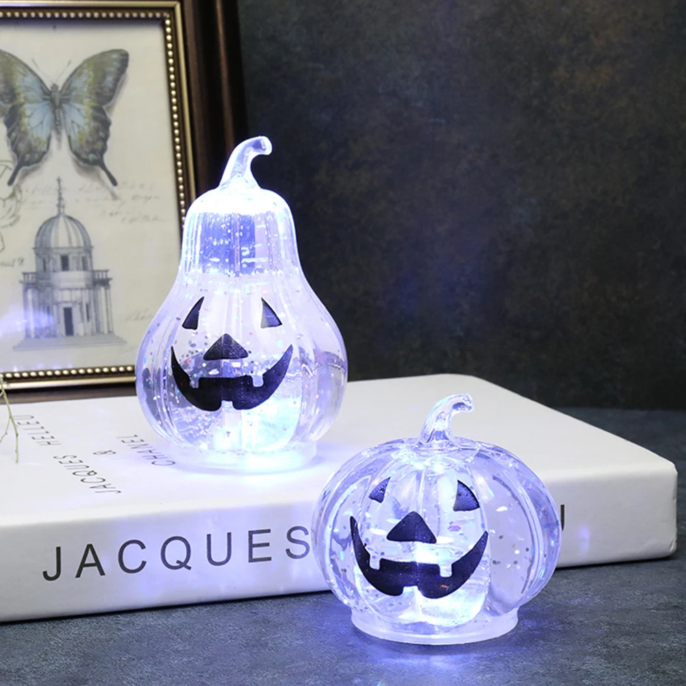 

3 PCS LED Luminous Jack-o-lantern Halloween Decorations Pumpkin Lamp Props Glowing