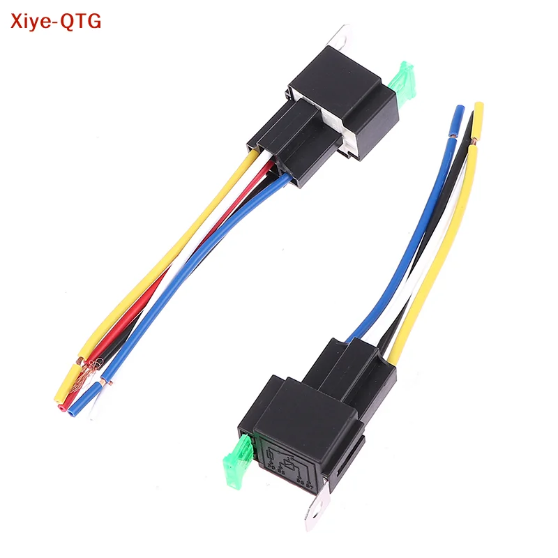 Hot！1Pc 4 Pin 5 Pin 30A Auto Relay With Fuse Coil Voltage 12V/24V DC Relay Vehicle Rel 12V/4P 24V/4P 12V/5P Fused Relay