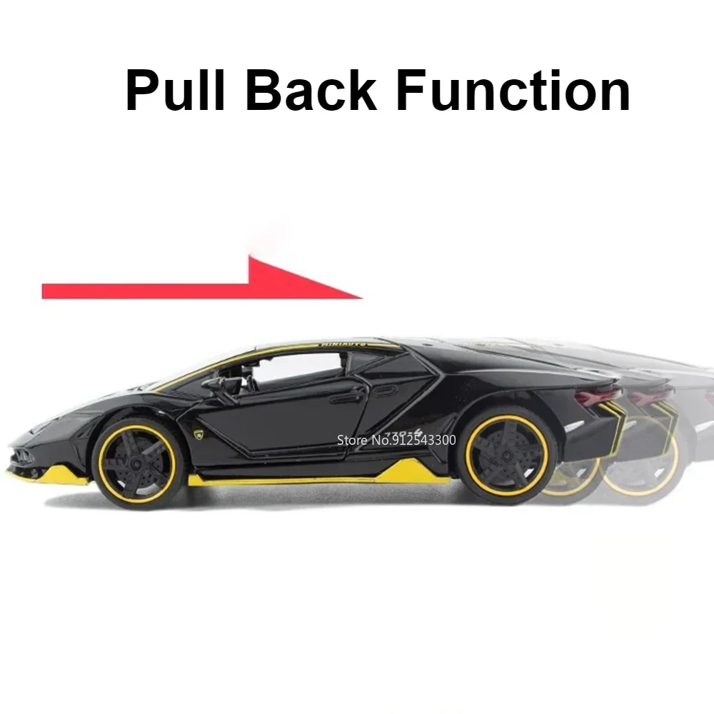 1:32 LP770-4 LP740 Auto Model Speelgoed Metalen Diecast Deuren Geopend Geluid Licht Trek Racing Voertuig Modellen Speelgoed Collectie Geschenken