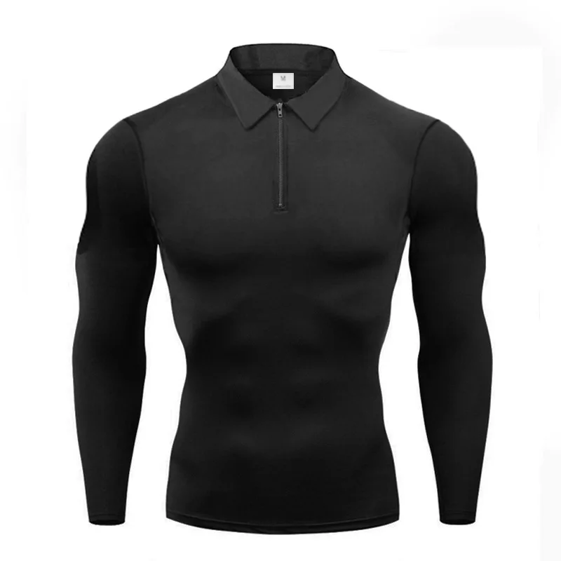 Camiseta de entrenamiento físico para hombre, irt Long Sve American Collar Crossfit, ropa deportiva para gimnasio, Material de seda cómodo