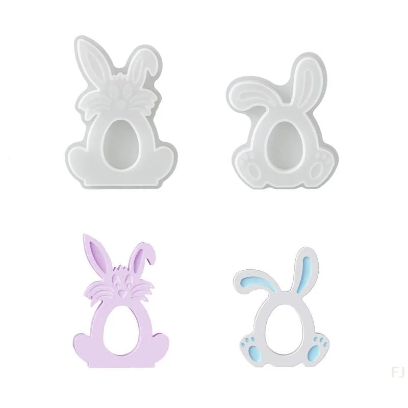 

Милая 3D-форма для гипсовых свечей в виде кролика/зайца, для ароматерапии, Пасхальный набор для творчества, многоразовый инструмент для рукоделия, декор для дома
