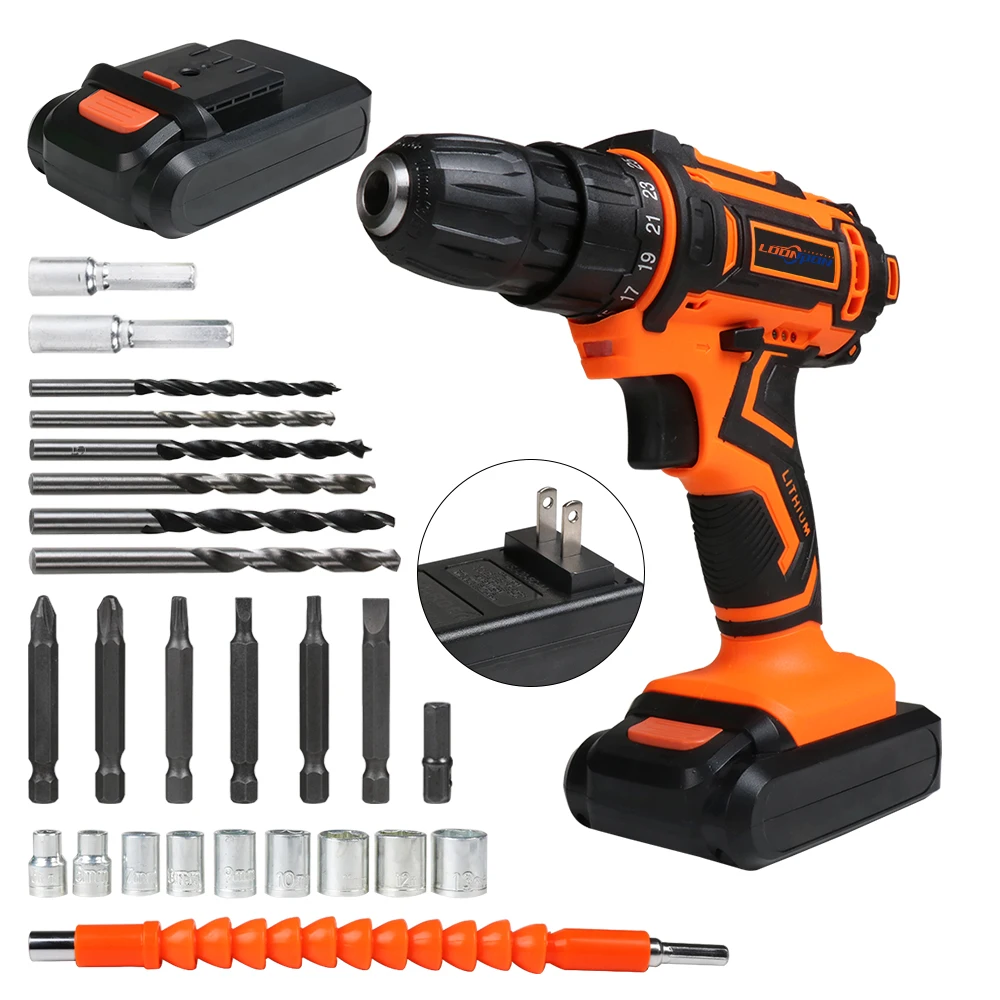 

Power Tools 10Mm Cordless 12V Lithium Ion Battery Electric Impact Drill