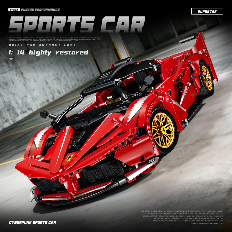 

Конструктор: Сборная модель спортивного автомобиля, технологичная гоночная машина, развивающая игрушка для мальчиков, подарок на день рождения, для вечеринок