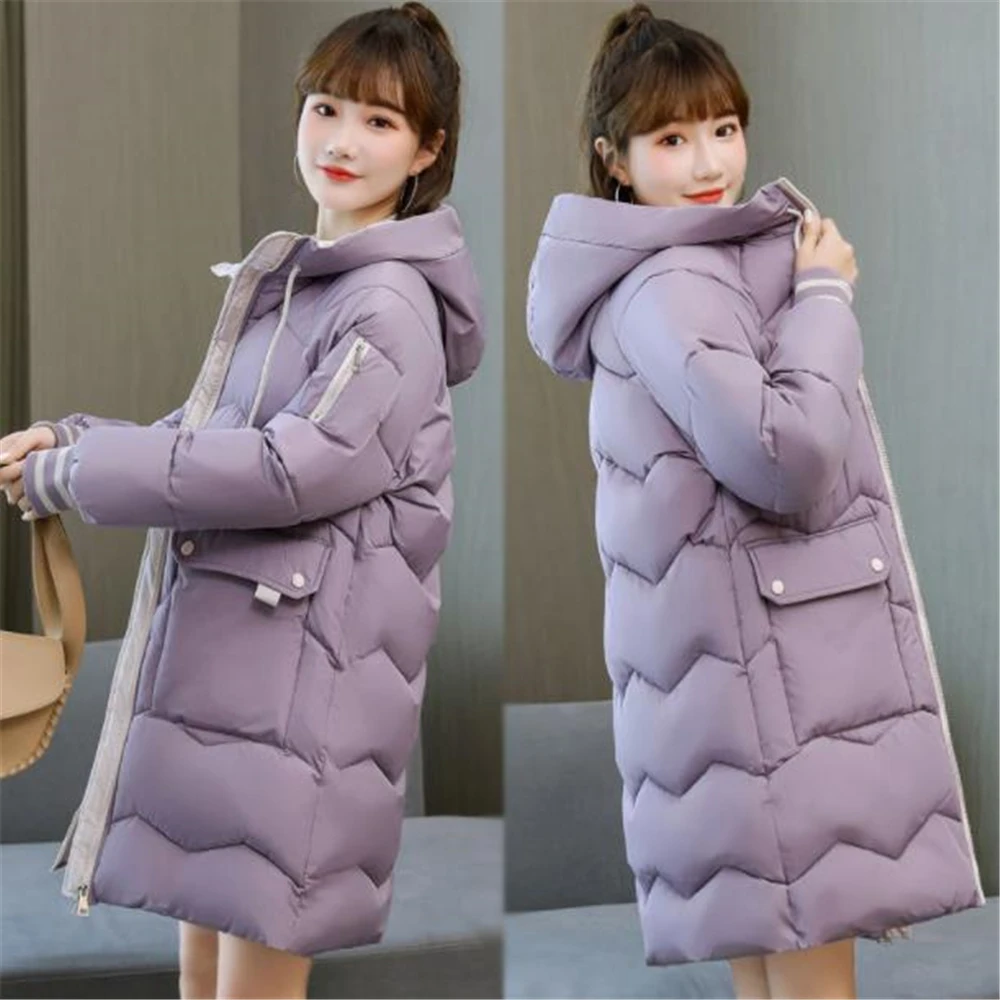 Thick Fall Down Jackets Female Coats Womens Parkas Hooded Warm Overcoat Winter Clothing Outerwear Cotton Padded Hot Sale S-3xL