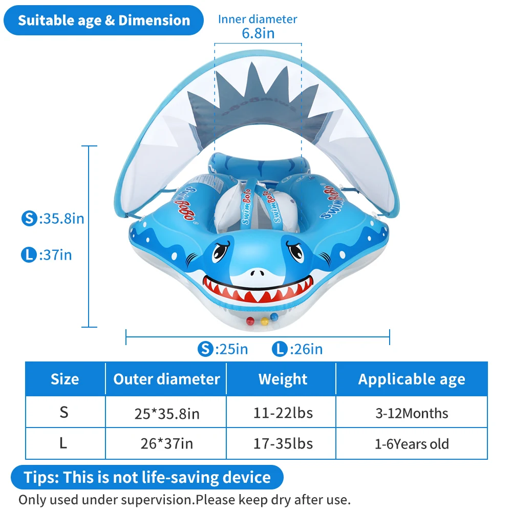 New Baby Swimming Float Ring Inflatable Infant Floating For Summer Kids Swim Pool Accessories Circle Toddler Bathing Water Toy