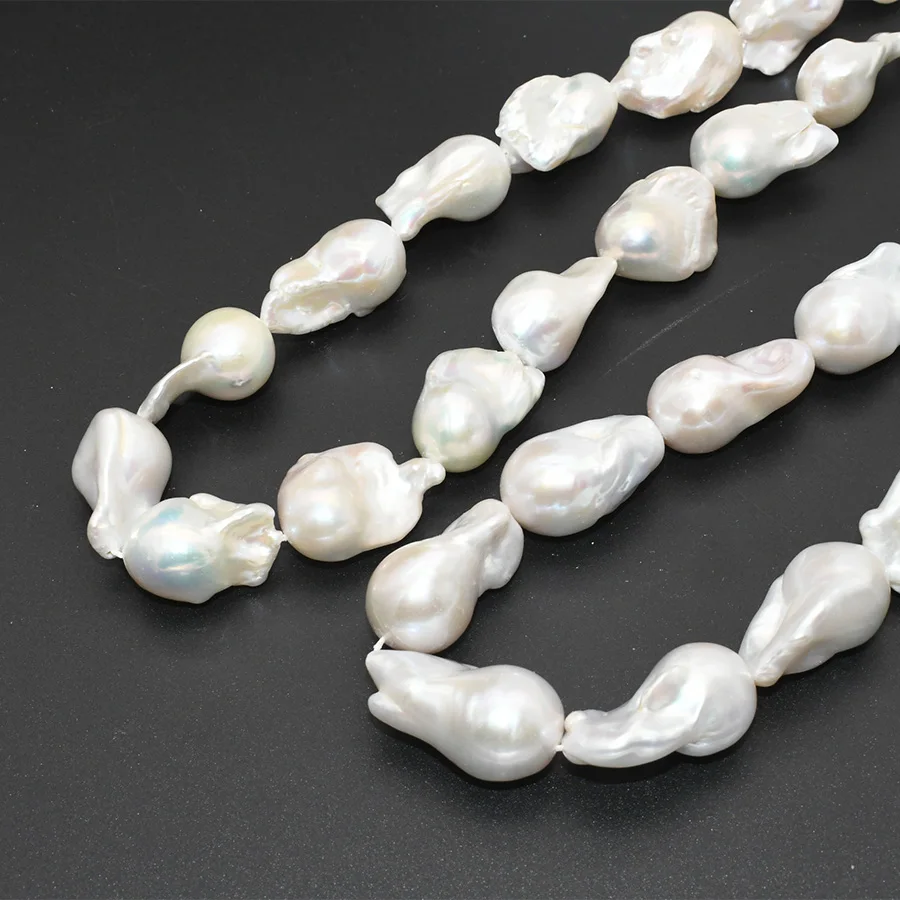 1strand Grade AAA Natural Freshwater Barque Shape Pearl Beads For Necklace Making
