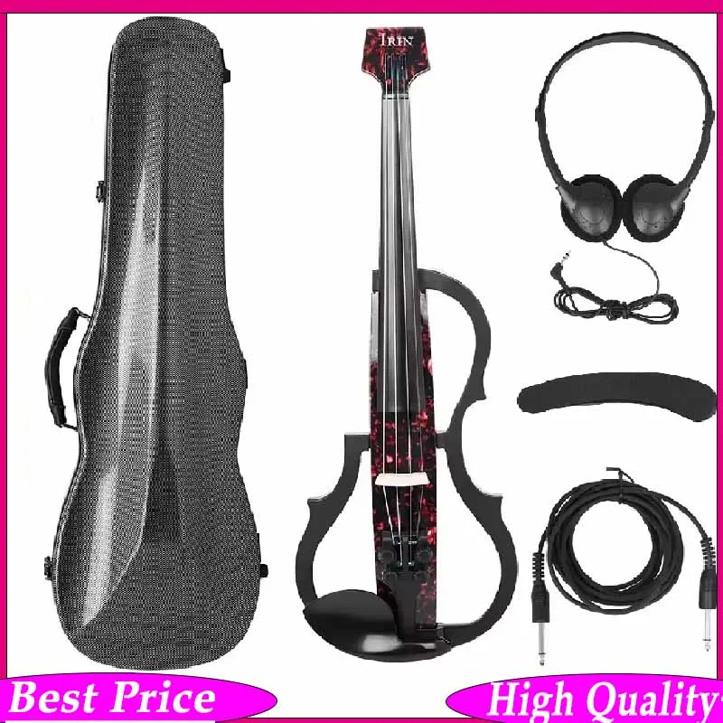 IRIN 4/4 Electric Violin Headless Fiddle Professional Electric Violin With Bow Carry Case Headphone Cable Shoulder Rest