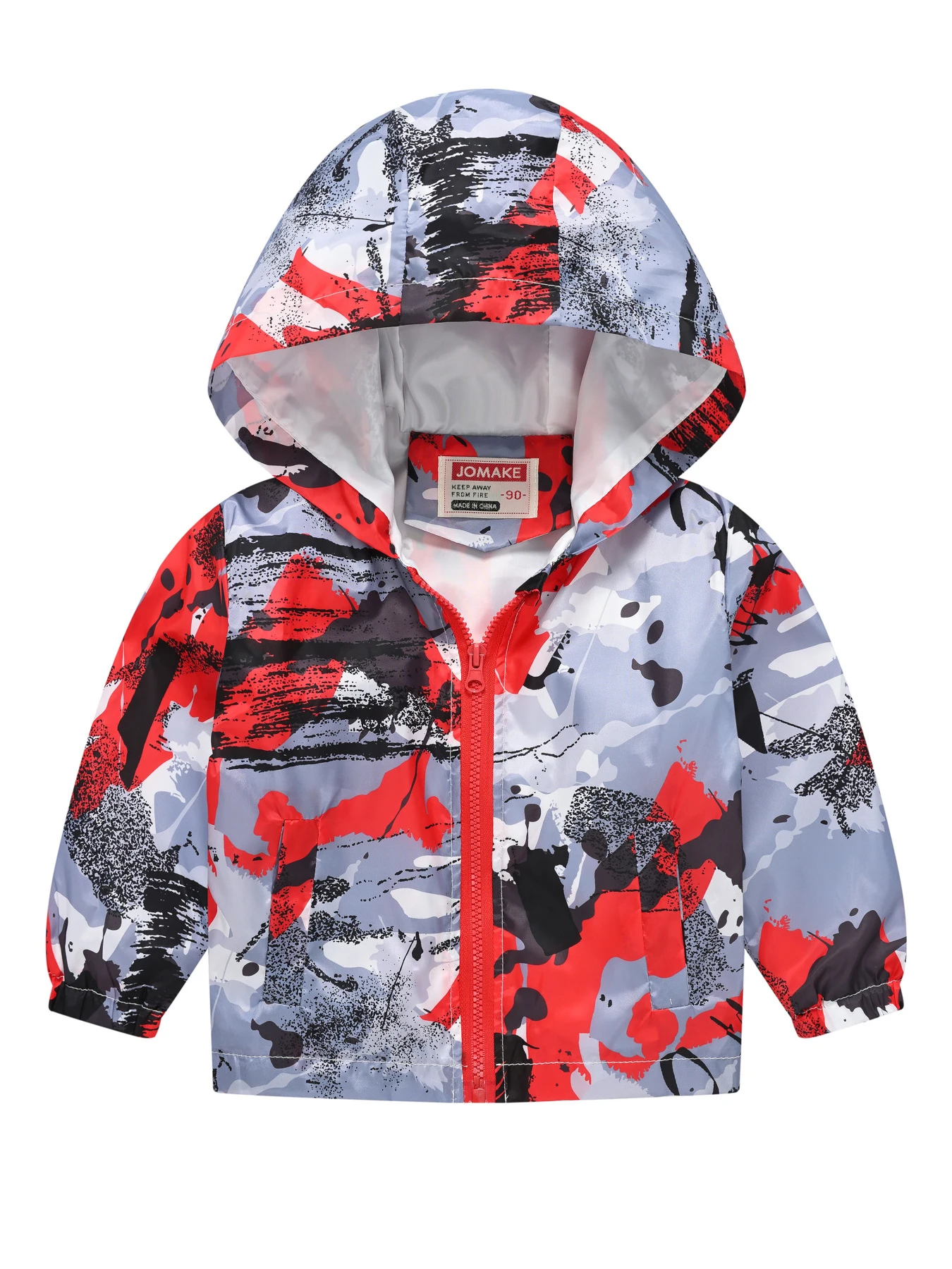 Boys Fashion Windbreaker Hooded Jacke Kids Spring/autumn Long Sleeve Zipper Jacket Clothes