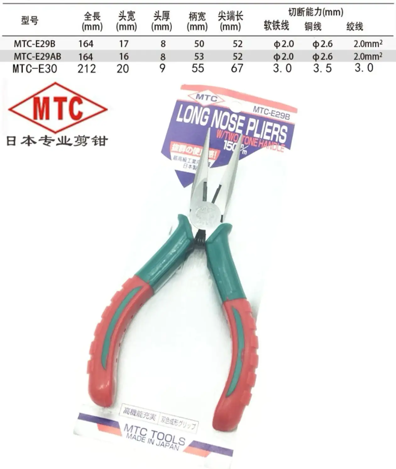 MTC Japan Kabelschneider MTC45 Abisolierzange 6 Zoll Kabelzange Leitungsschneidezange MTC-46 Langlebige Handwerkzeuge für Elektriker – Detail 17
