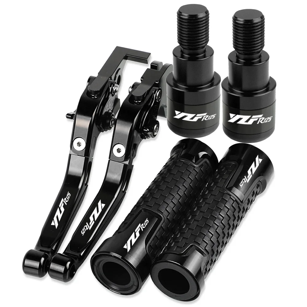 

Motorcycle CNC Aluminum adjustable Brake Clutch Lever Handlebar Handle Grips Ends For YAMAHA YZFR125 YZF R125 YZF-R125 all years