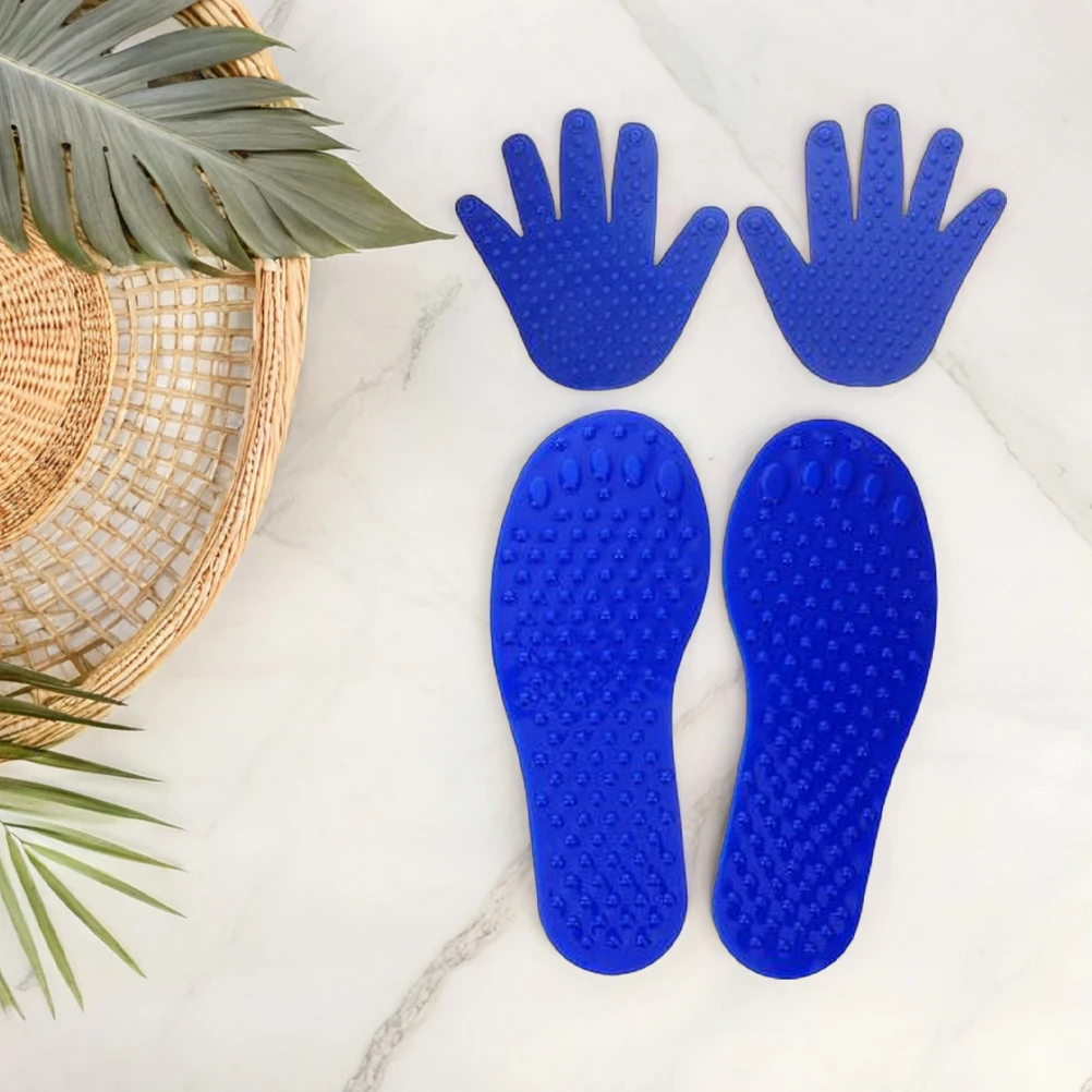 

4pcs 2 Pairs Training Equipment Foot Shaped Floor Markers PVC Sensory Toy For Toddlers Kids Educational Toy Mats Tiles