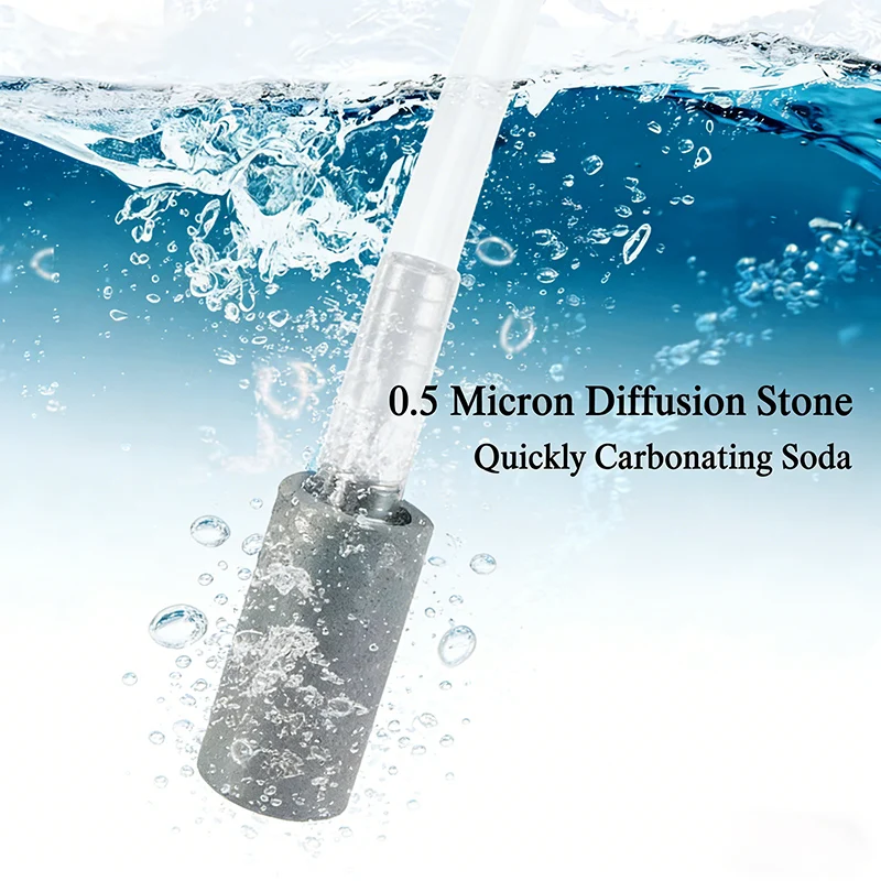 0.5 Micron Diffusion Stone, Stainless Steel Aeration Stone Carbonation Stone for Beer Home Brewing