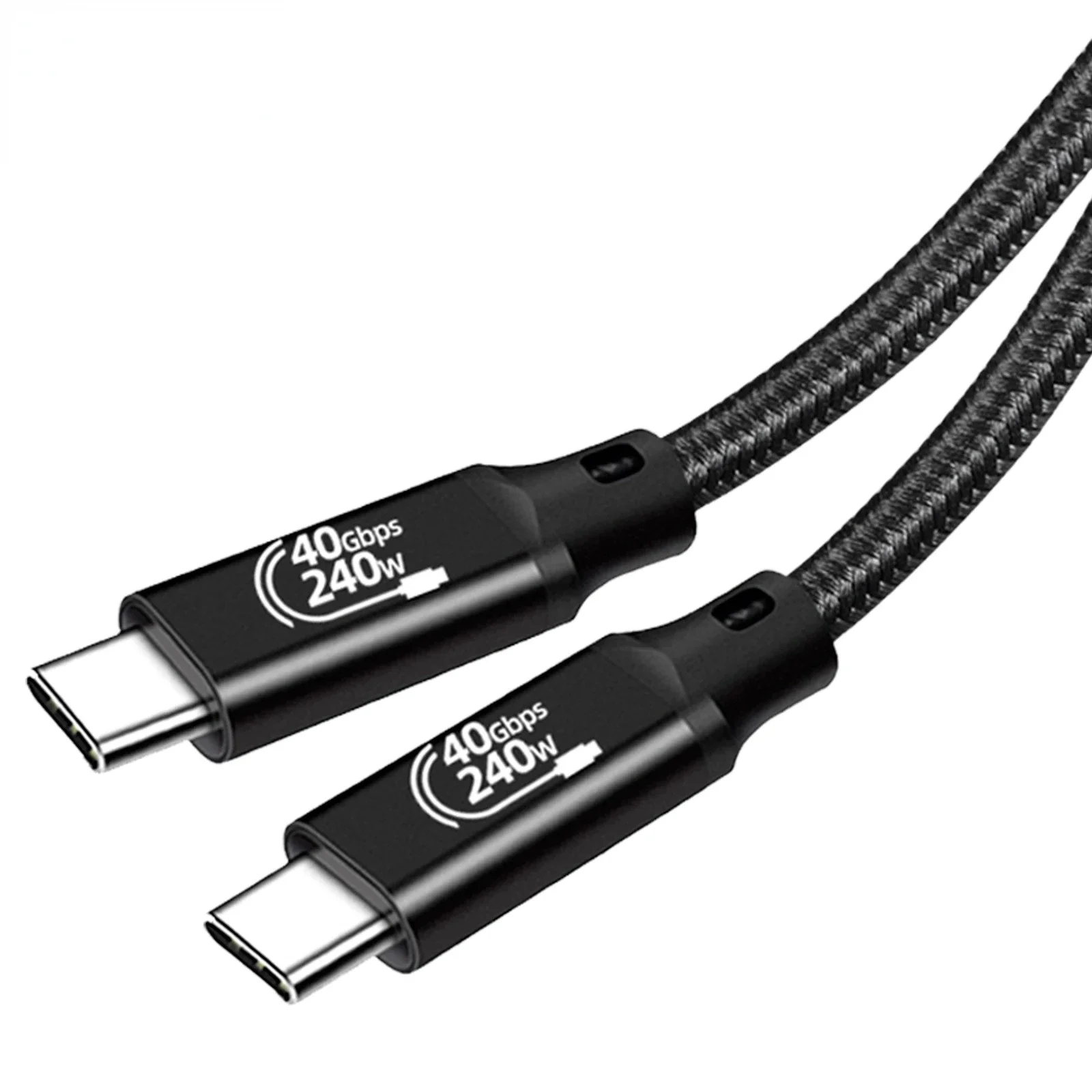 240W kabel do szybkiego ładowania przesyłu danych USB4 warkocz typu C 40Gbps podwójny przewód wideo 8K 1m do 4/3 kabla Macbook Pro z piorunami