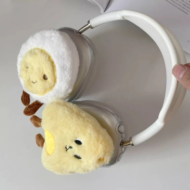 Plush Egg Cute Airpods Max Headphone Case Custom Cartoon Protective Earphone Case Cover  Decoration Headphone Accessories Gift