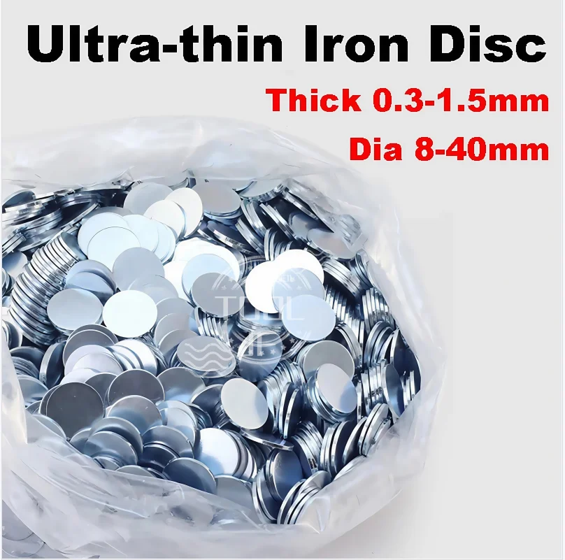 Ultradünne verzinkte runde Eisenbleche/Scheiben – kleine Saugeisenplatten und kreisförmige Lidschatten-Knopfpflaster zum Selbermachen – 20/100 Stück
