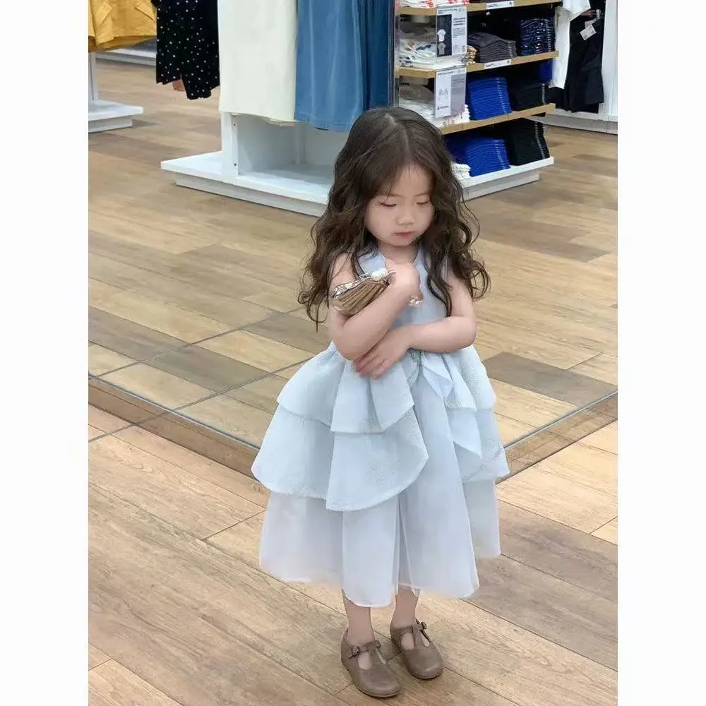 

Girls' Dress Summer 2026 New Style Cute and Sweet Princess Dress Sleeveless Mesh Puff Skirt Korean Children's Wear