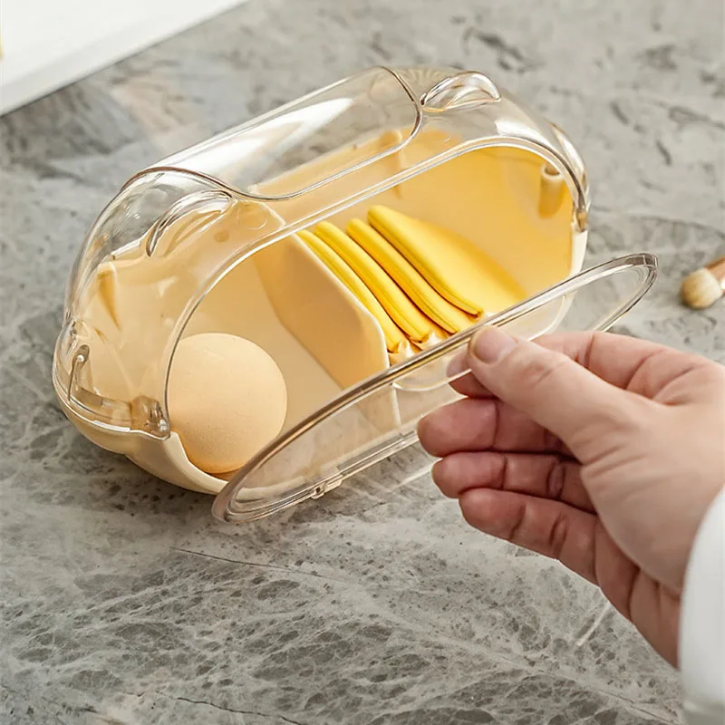 Make-up Spons Houder Reizen Portable Cosmetische Bladerdeeg Houder Box Reizen Portable Cosmetische Bladerdeeg Houder Poeder Spons Opbergdoos