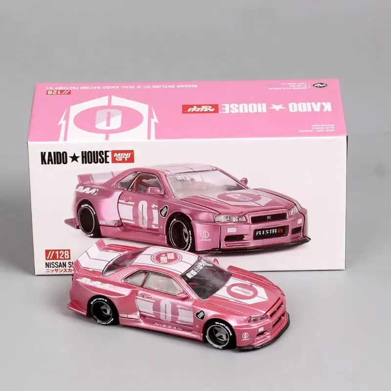 1:64 Nissan Skyline GT-R(R34) Alloy Simulation Model, Children's Collection of Decorative Toys, Holiday Gifts for Children.