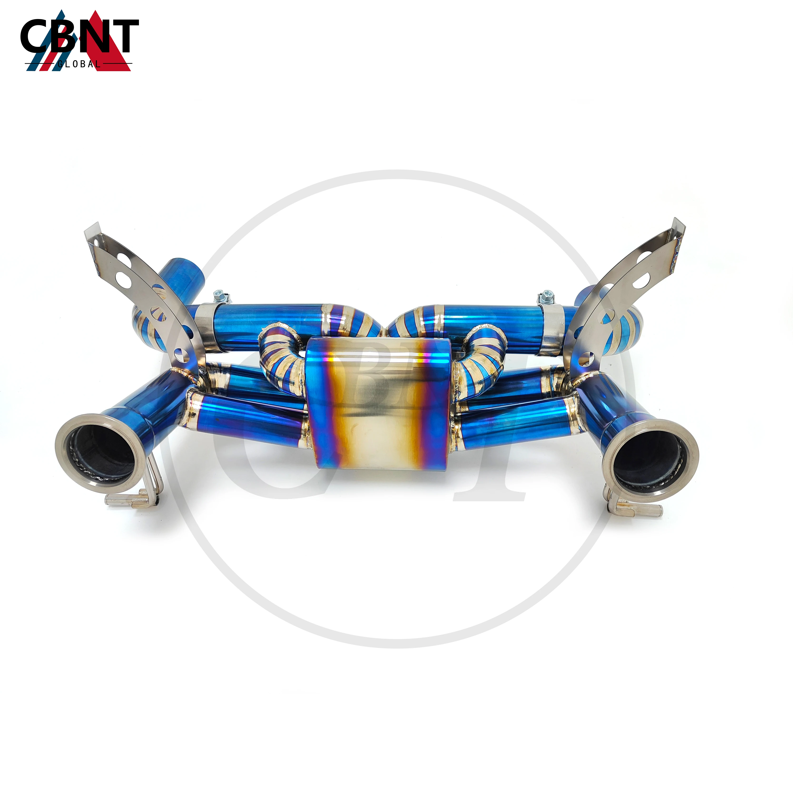 CBNT for Lamborghini Huracan LP580 LP610 5.2L Fit EVO Axle-back Valvetronic Catback Titanium Exhaust-pipe Muffler with Valve