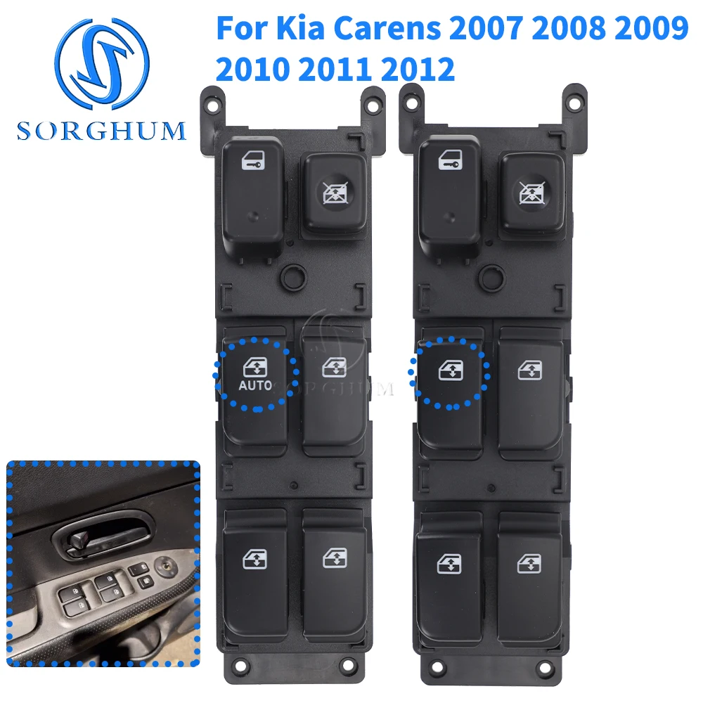 

SORGHUM Power Window Switch Front Glass Lifting Control Button for Kia Carens 2007 - 2012 93570-1D313W 93570-1D1013W 935701D301W