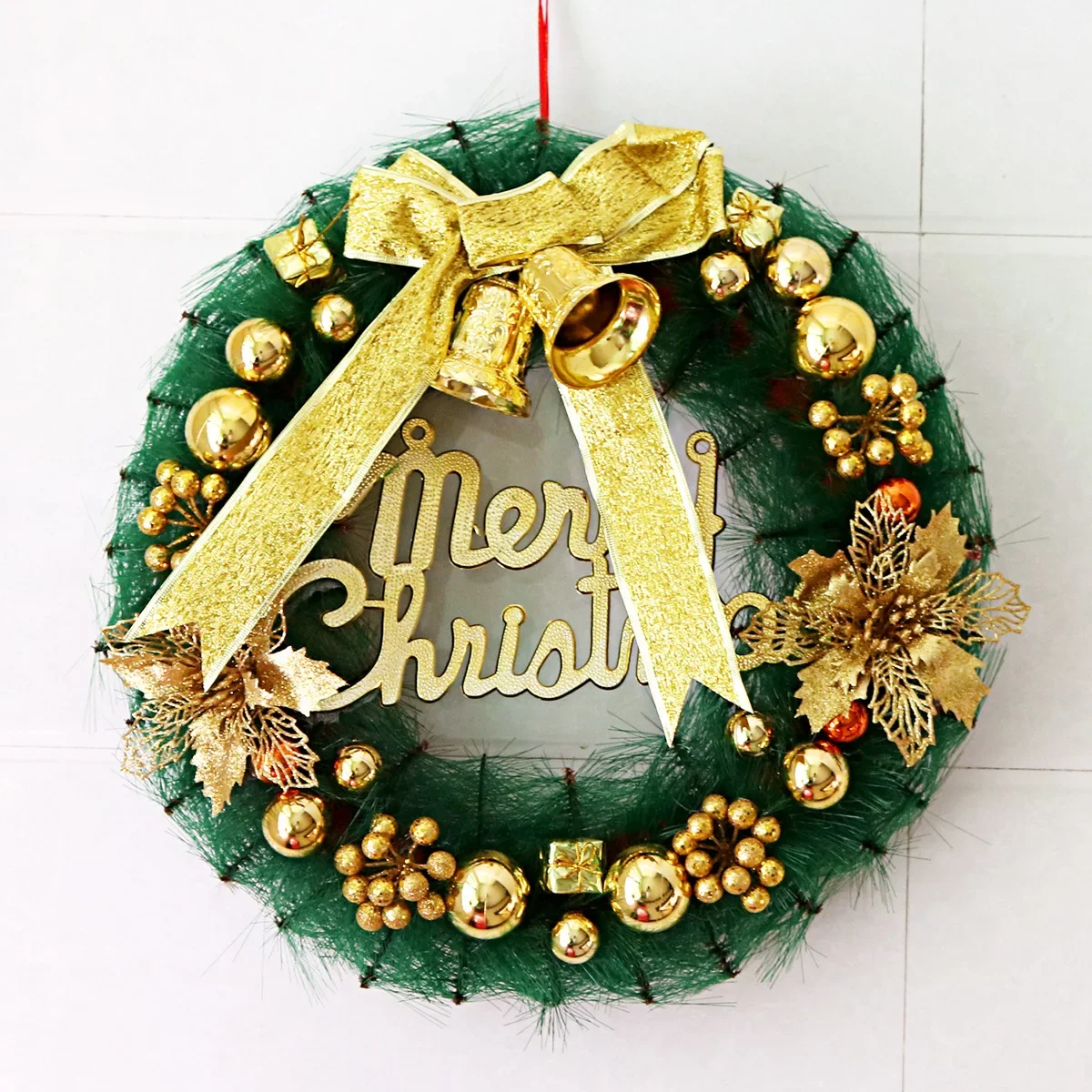 Christmas wreath decoration 30cm40cm50cm pine needle door and window hanging garland wreath