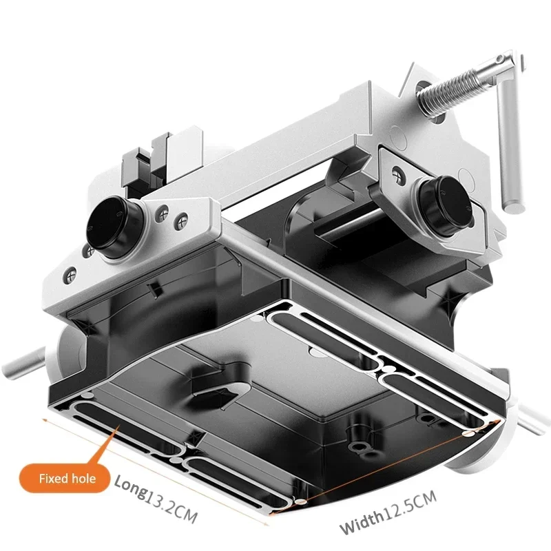 Table Vise Wrench with Double Fine-tuning Precision Universal Industrial-grade Heavy-duty Rotate 360° Work Bench Flat-mouth Vise