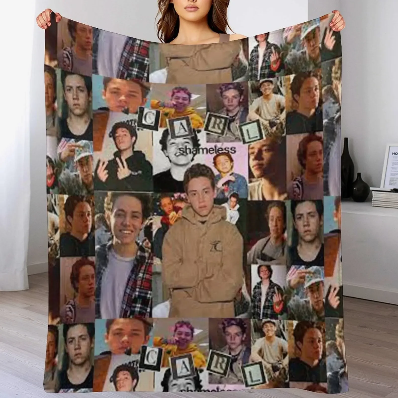 Ethan cutkosky collage Throw Blanket Outdoor Soft Blanket for Picnic Beach Camping