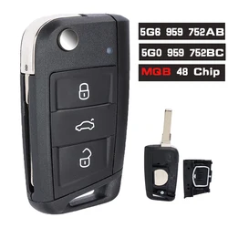 KEYECU Keyless Go 5 g6 959 752AB /5 g0 959 752BC Smart Remote Key Fob 434MHz MQB ID48 per Volkswagen Golf 7 MK7 per Skoda Octavia