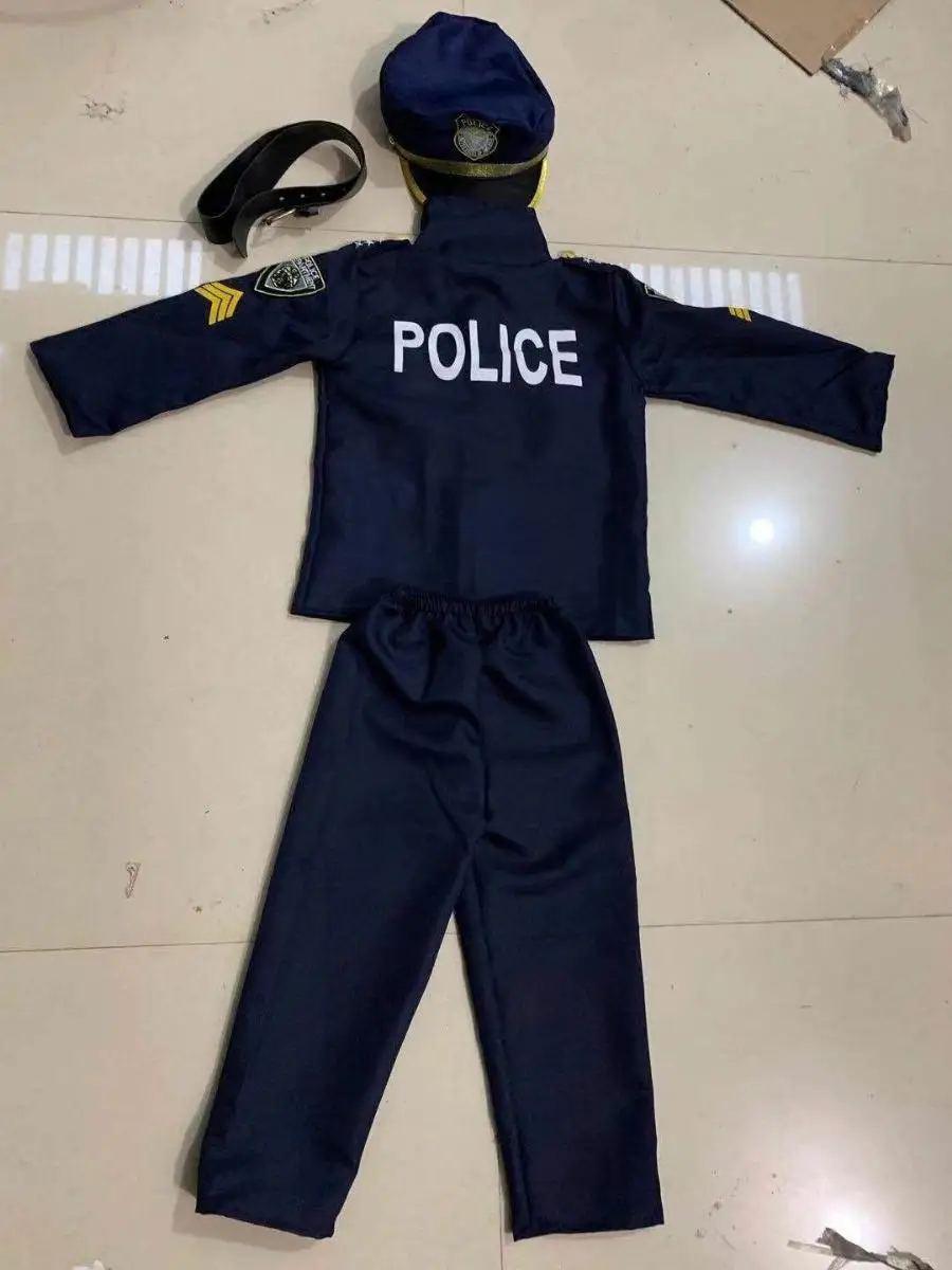 Kinderkostuum Rollenspel Outfit Prestaties Halloween Maskerade Par Kleding Polyester Materiaal Politie orm