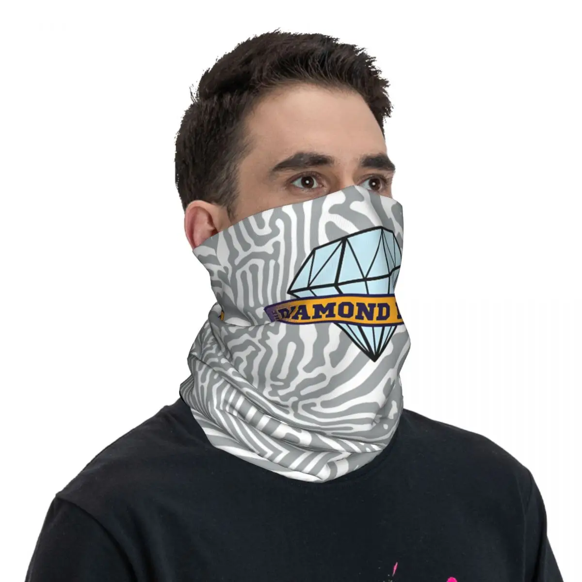 Unisex Diamond Motocross Bandana, Neck Gaiter, Impresso Dog Wrap, Cachecol, Ciclismo Máscara Facial, Caminhadas, Toda a Temporada, Adulto