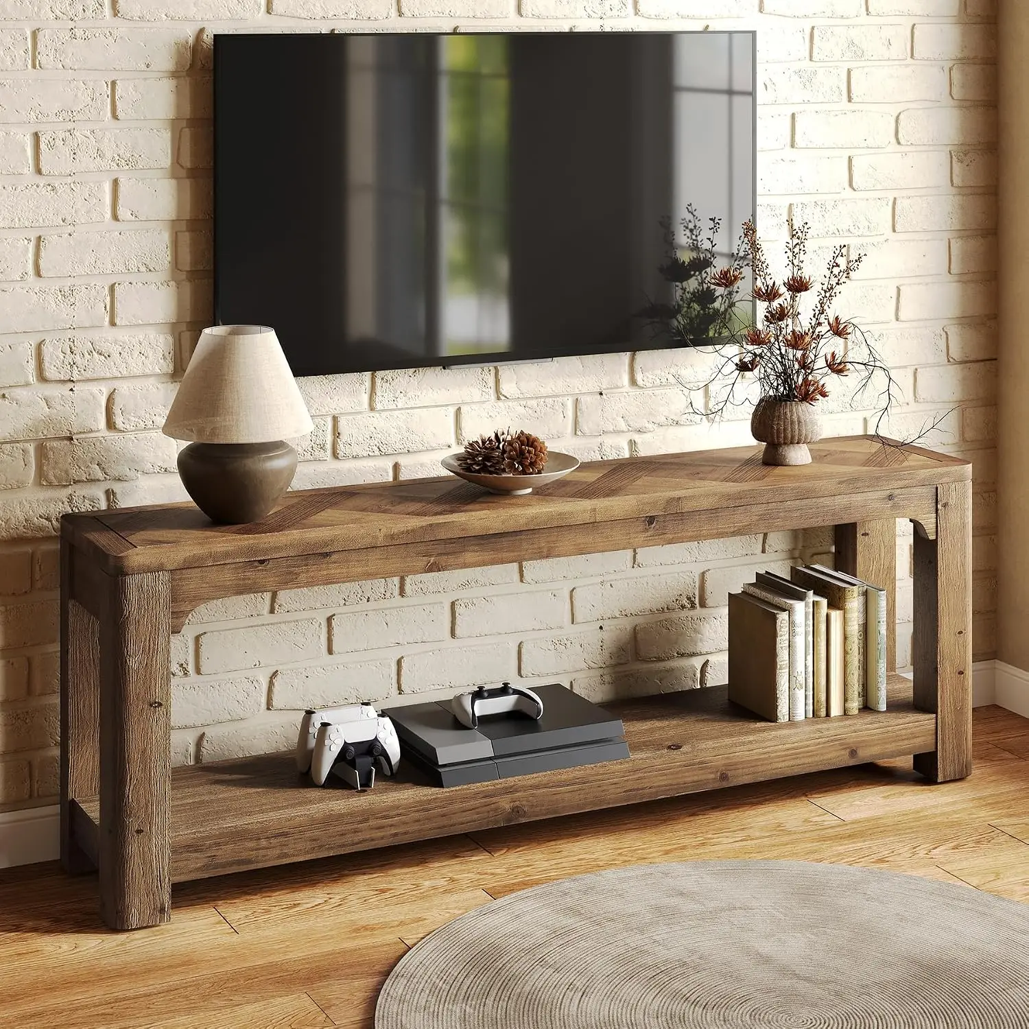 Solid Wood TV Stand 5