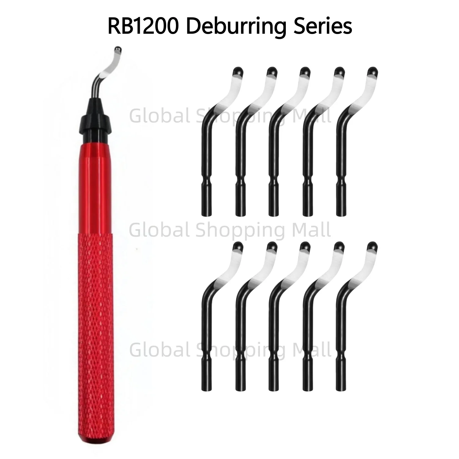 

Deburring Tool Kit RB1200 with 1/10/11 Rotary Blades Burr Remover Hand Tool Metal Handle for Wood Plastic Aluminum Copper Steel