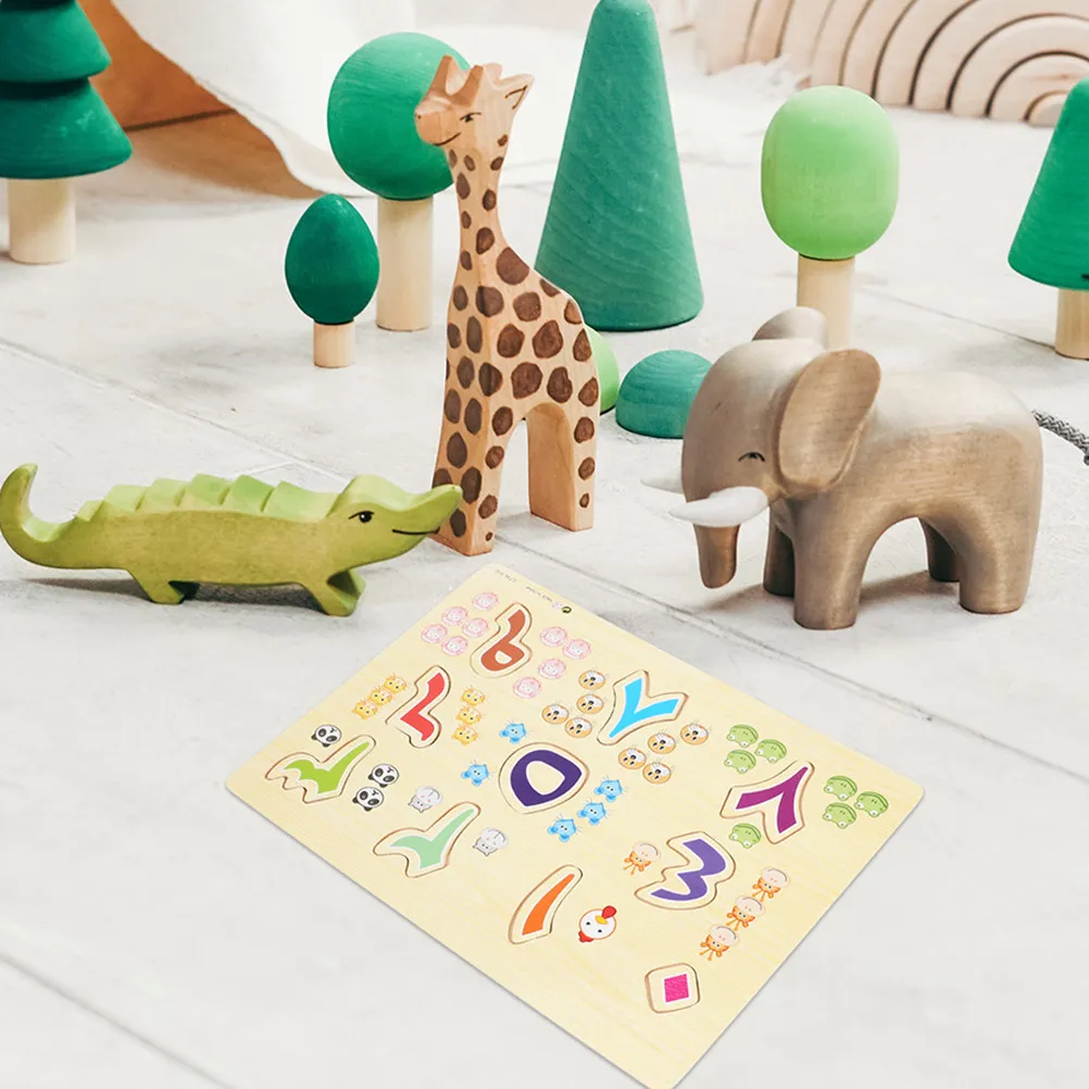

2Sets Arabic Alphabet Number Puzzle Wooden Early Education Boards Kids Intelligence Development Matching Educational Playset