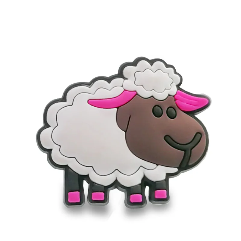 1 Stück niedliche Tiere Schuhanhänger Zubehör Schwein Huhn Schaf Elefant Schuhdekoration Fuchs Fledermaus Clog Pin für Frauen Grils Geschenk – Detail 5