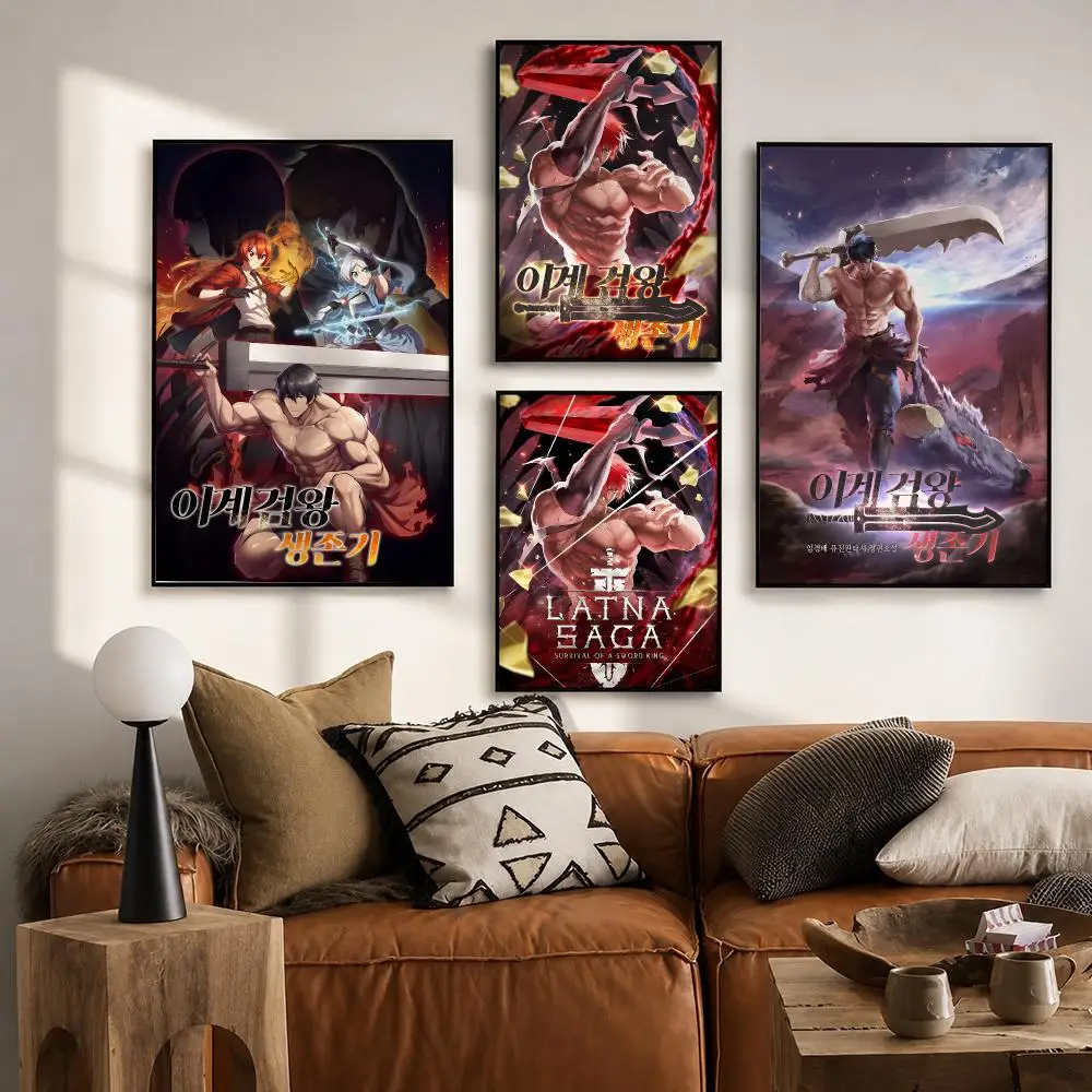 Latna Saga Survival of a Sword King Poster HD poster wall art self-stick no-residue for home cafe office great gift