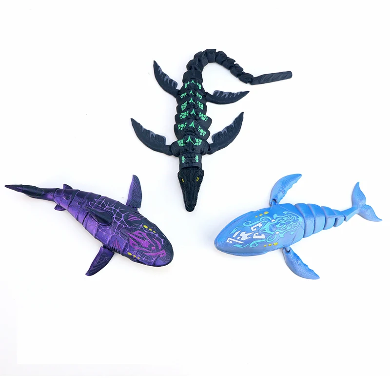 Articulated Sea Creature Fidget Toy Flexible Chaos Shark Guardian Whale Mosasaur Model PLA Joint Figurine For Collection Toy