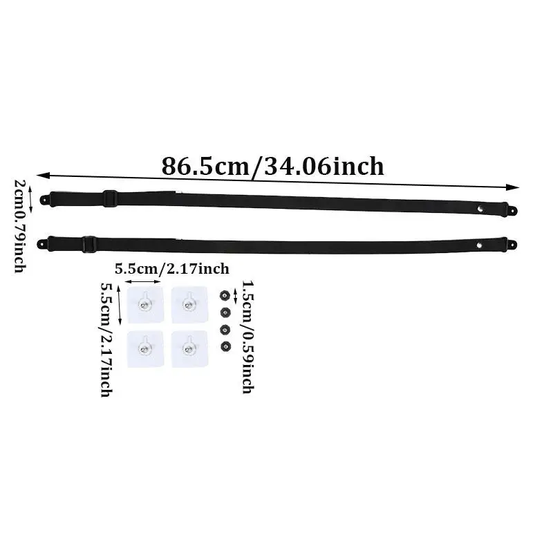 

2Pcs TV Safety Belt Screen Seismic Strap Shockproof Adjustable Tilt Furniture Anchor Suitable For TV Cabinets or Desks