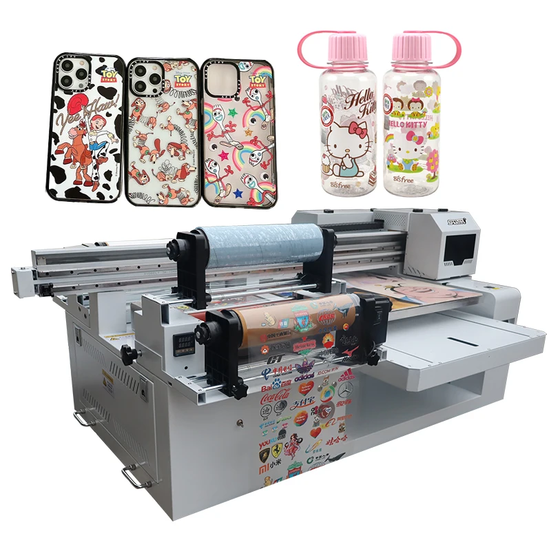 Promotional products Printing machine UV flatbed+ UV dtf printer 60cm90cm 30cm printing width