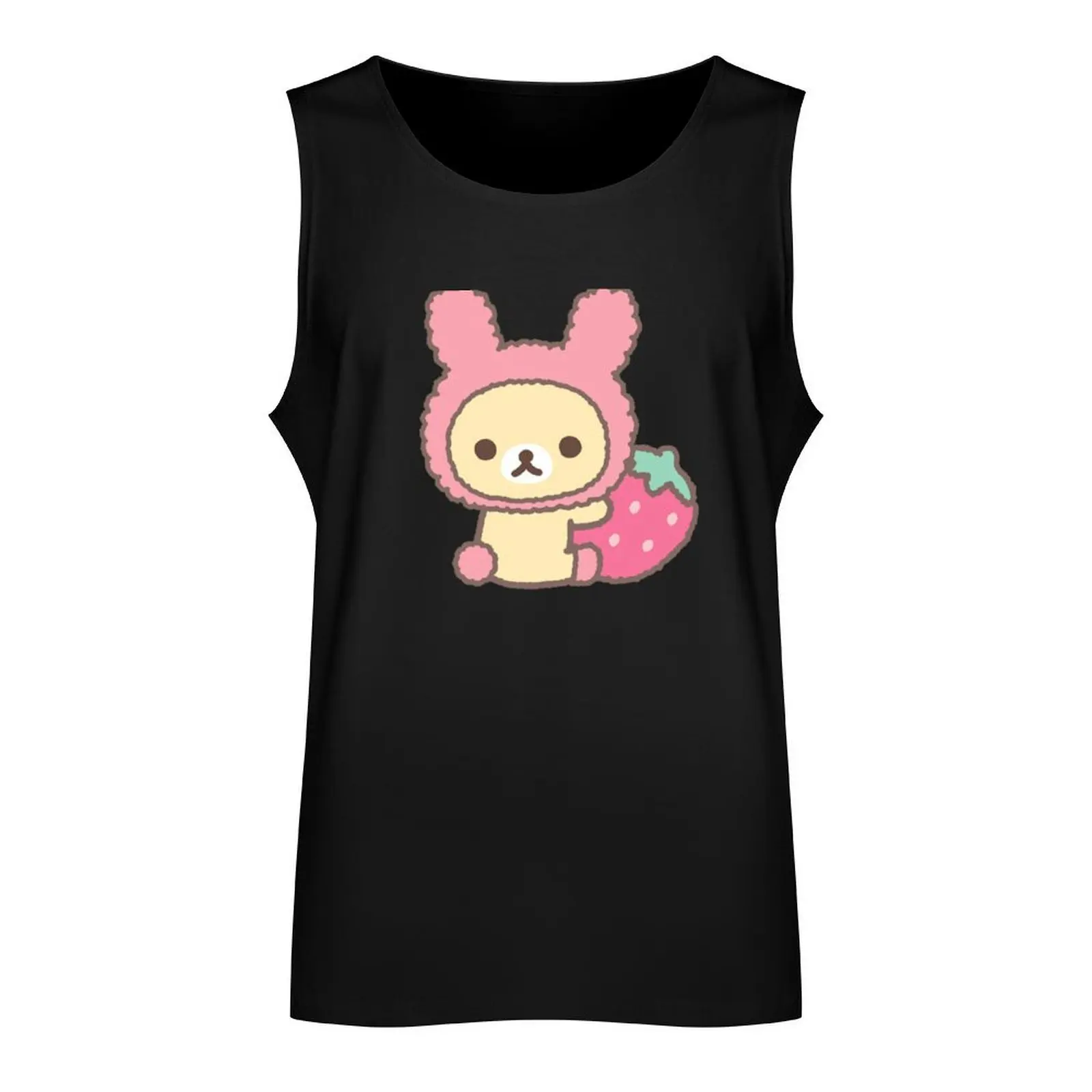 Rilakkuma - Korilakkuma strawberry Tank Top sleeveless shirt man anime