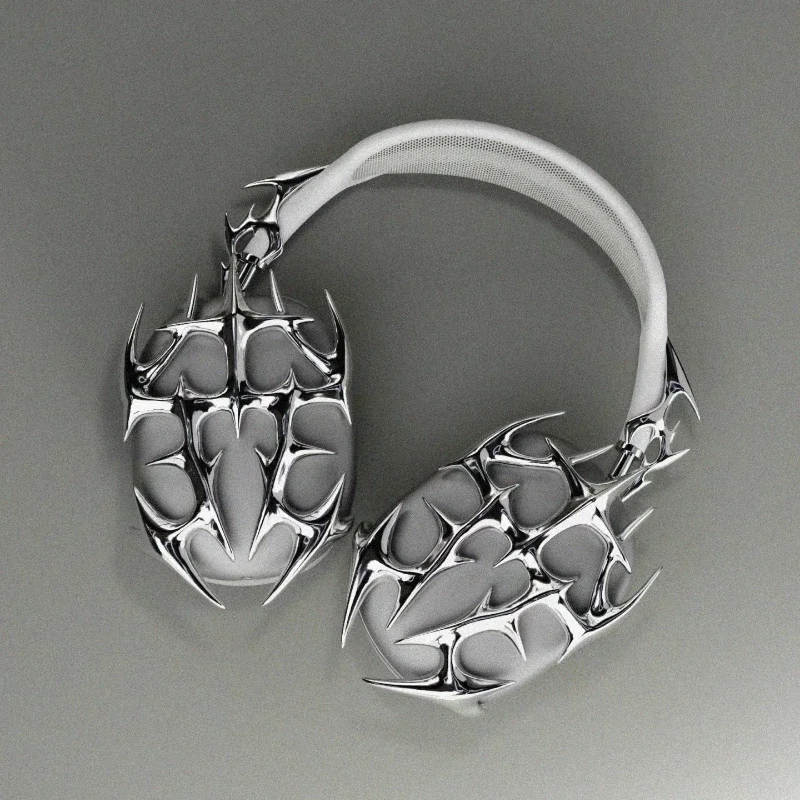 for Airpods Max Case Cover Y2k Spine Headphone Case Accessory Decoration Custom Silver Spine for AirpodsMax Headphone Attachment