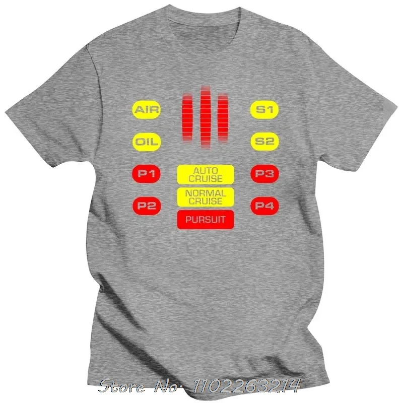 S-5XL Men's Clothing Hot Knight Kitt Control Panel Oversized T-shirt O-neck Fitness T Shirt High Quality Fashion Cotton Tshirt
