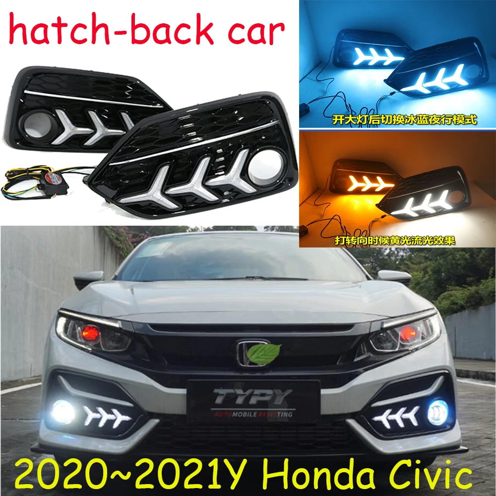 

Dynamic hatch-back car bumper headlight Civic daytime light 2020~2022y LED car accessories headlamp Civic fog light