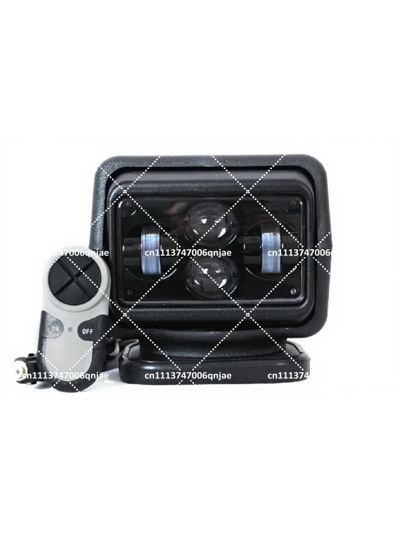 60W LED Search Light with Remote Control, Marine Spotlight for Boats, Off-Road Vehicle Roof Lighting, 360° Rotating